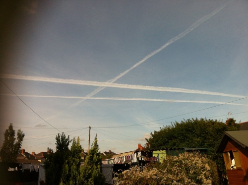 The sky above Oakdale South Wales in 2012