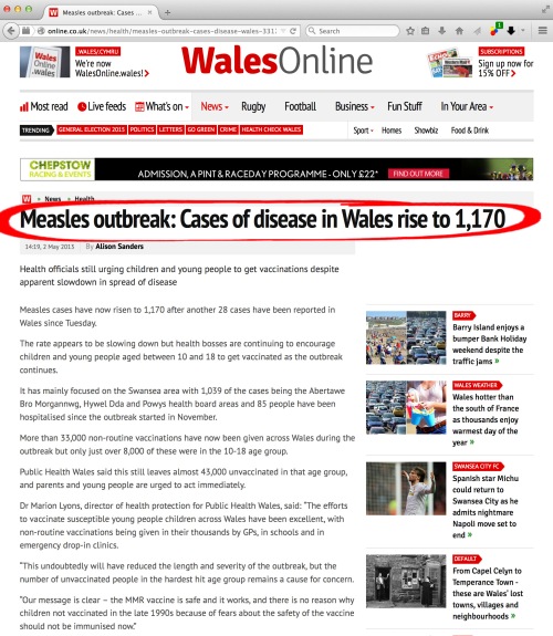 Ambiguity and incorrect figures given by Wales Online
